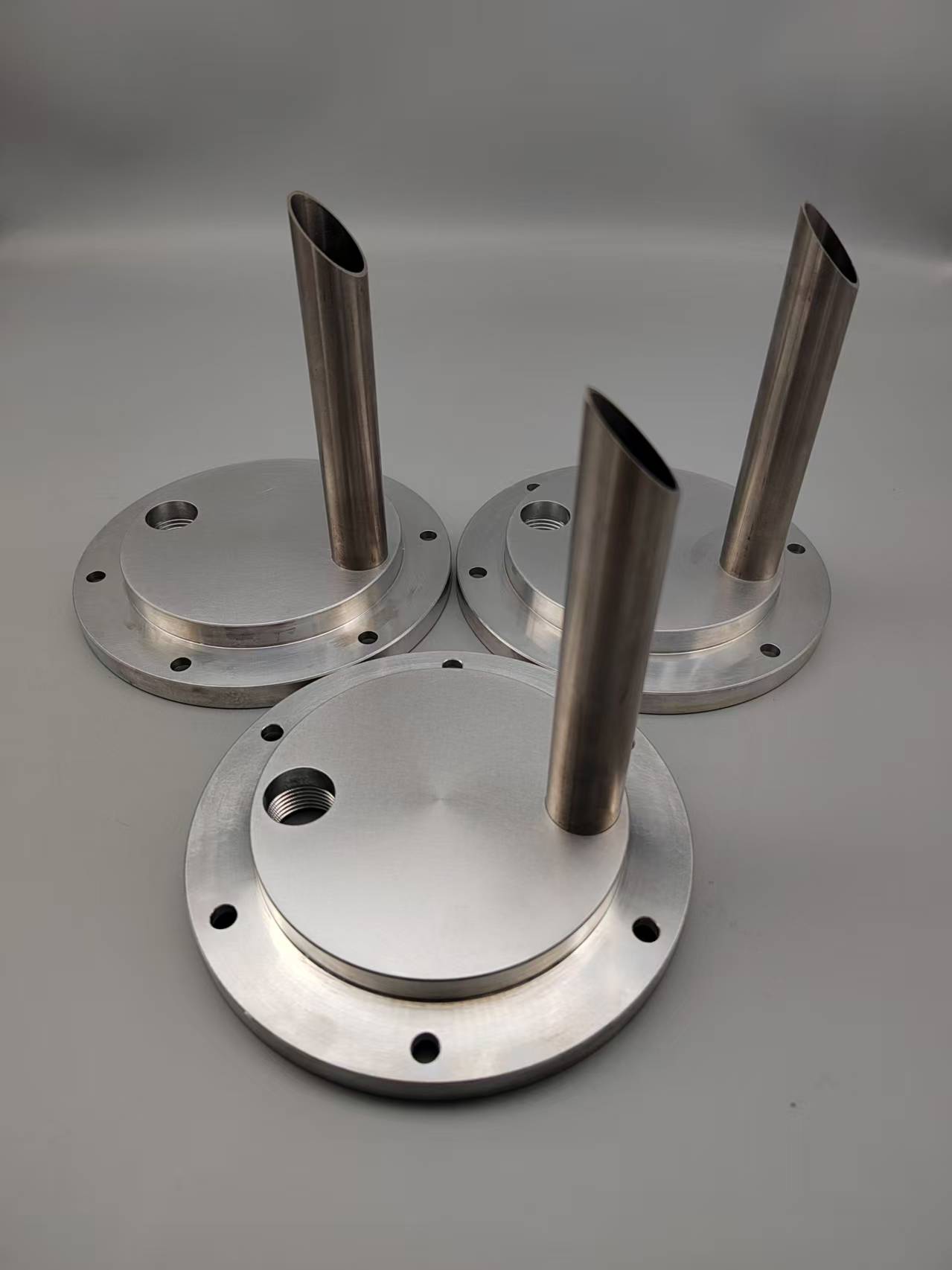 Aluminum Machined Flange Vertical Pipe Support