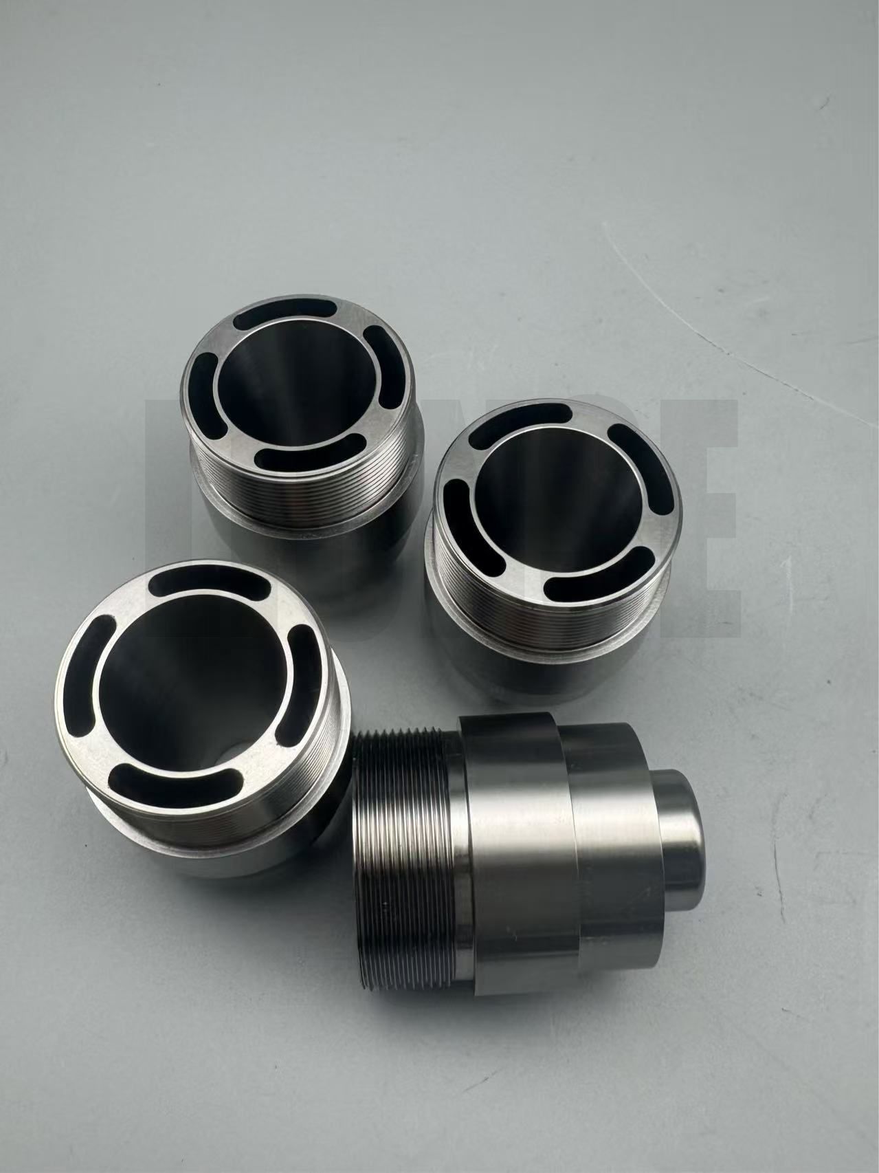 Grade 5 Titanium CNC Milling Threaded Hollow Top Adapter